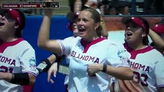 Oklahoma softball's Jayda Coleman home run vs. Stanford in Women's College World Series