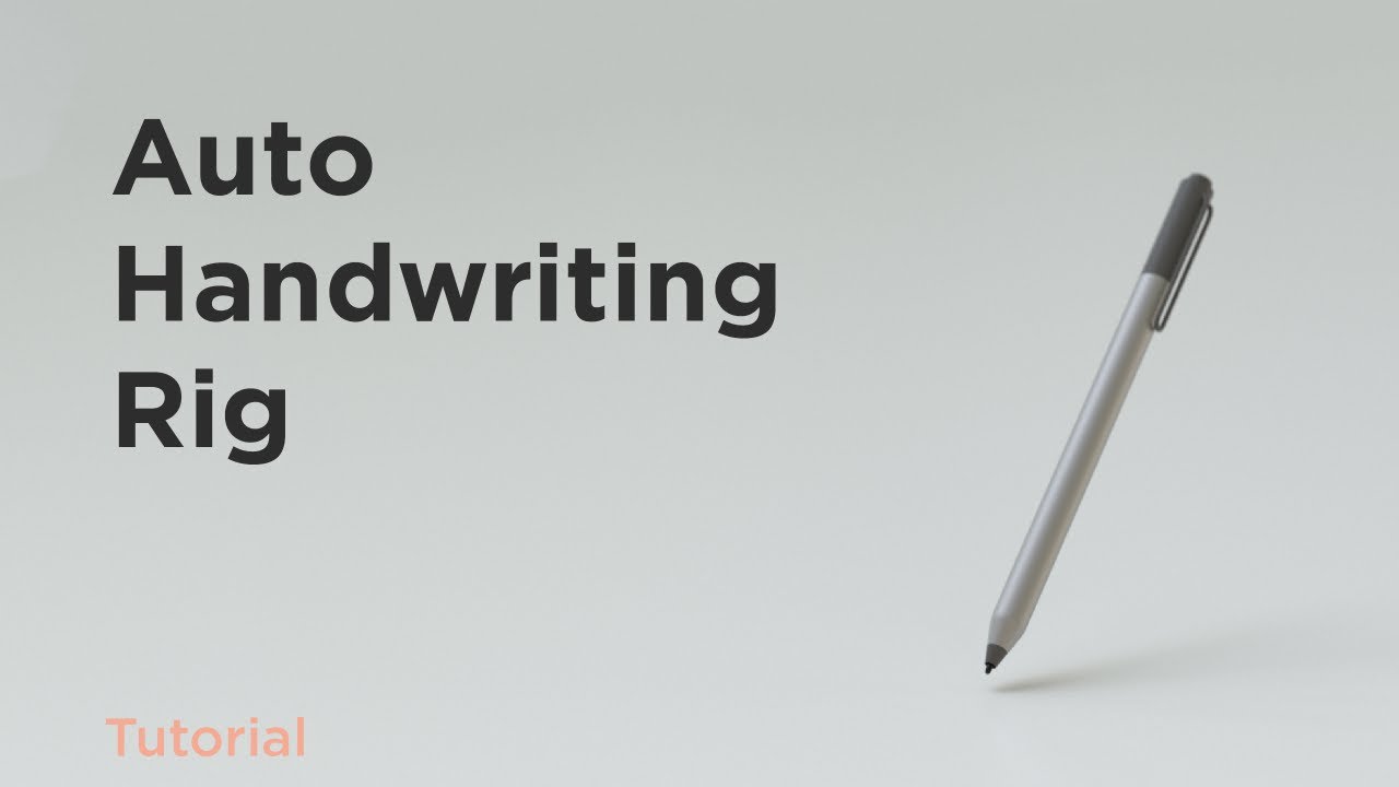 Auto Handwriting Rig for Cinema 4D Tutorial - YouTube