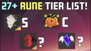 ALL 27+ RUNE Tier List/Showcase! RPG SIM