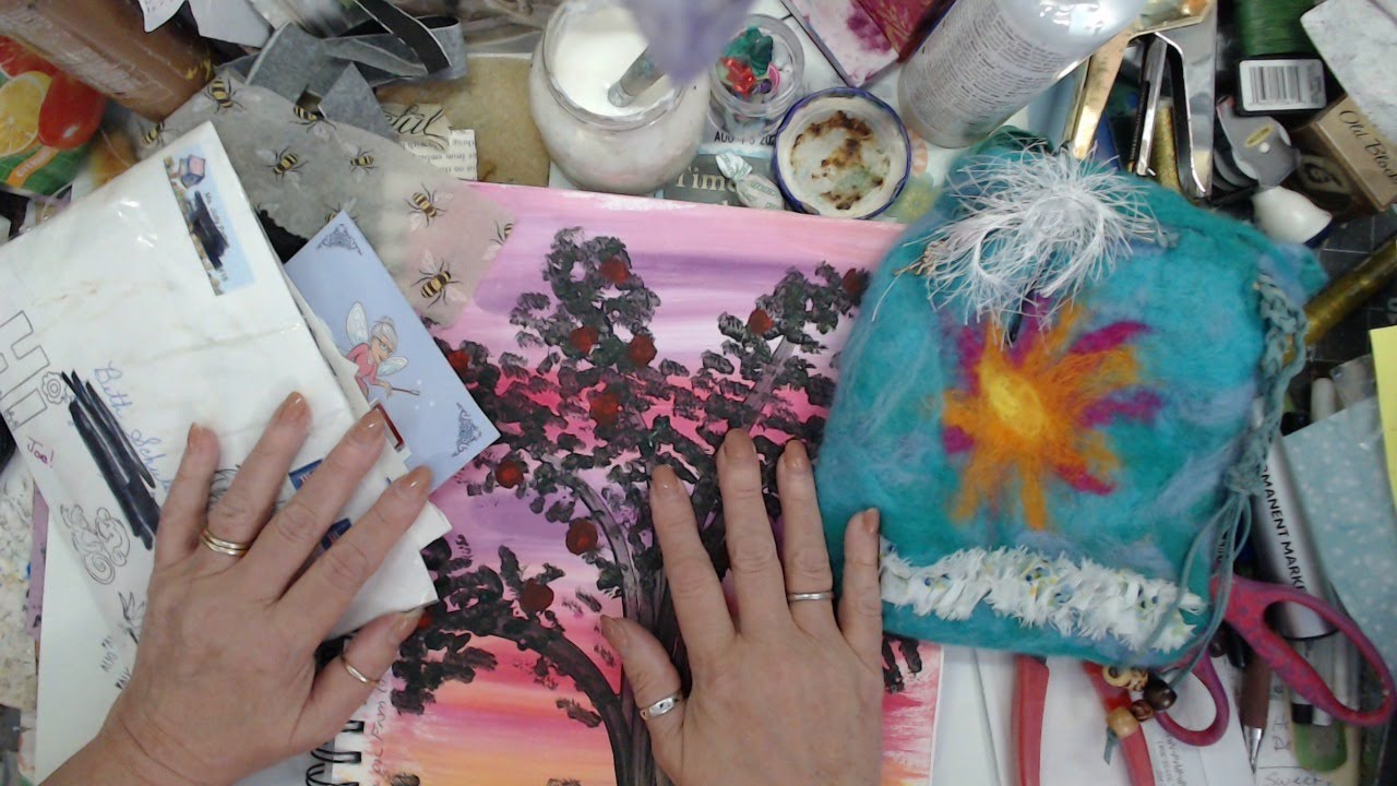 Tues  Night  PAINTING THE MOON, HAPPY MAIL AND MORE