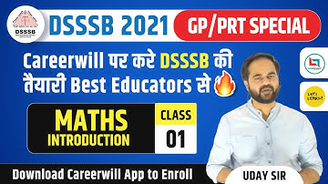 DSSSB-2021 PRT/TGT Batch | Maths by Uday Sir | Demo Class-02