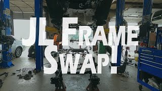 Jeep JL BENT FRAME! We swap in a new frame to a 2018 Jeep JL Wrangler,  Watch  how we do it!