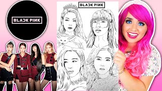 Coloring All 4 Members of BLACKPINK ✨ 4 Pages of Jisoo, Jennie, Rosé & Lisa | Compilation Video