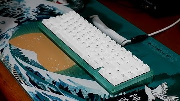 KBD67 Lite with lubed Cherry MX Hyperglides + Tape mod + PE foam mod