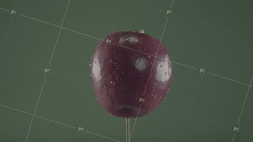 Apple rotating with loop on green screen for chroma key
