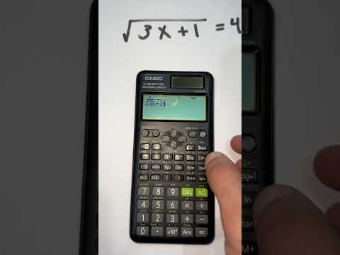 حل المعادلة الجذرية باستخدام الاله حاسبة