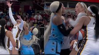 😱 EJECTION, Sophie Cunningham CLOBBERED in HEAD by DiJonai Carrington! Indiana Fever WNBA basketball