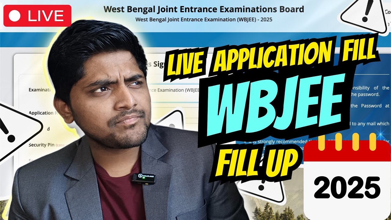 #wbjee 2025 LIVE application form fill up | TFW | Other state | Step by ...