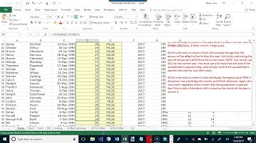 Excel 2016 Practice Test, File 2, Video 1 of 2