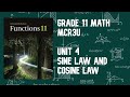 MCR3U Unit 4 Class 3 Sine Law And Cosine Law Grade 11 Mathematics Trigonometry MCR3U Unit 4 Class 3 Sine Law And Cosine Law Grade 11 Mathematics Trigonometry