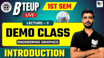 Engineering Graphics : Demo Class | Chapter-1, Lec-3 | Up Polytechnic 1st Semester New Batch #raceva