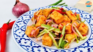 Easy Crispy Tofu Salad Recipe by Home Cooking with Somjit 1,017 views 5 months ago 4 minutes, 21 seconds