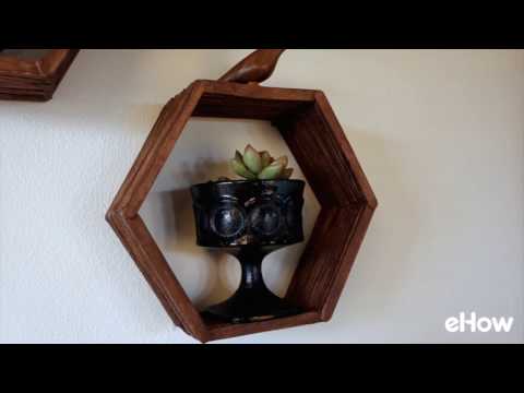 DIY Honeycomb Shelves Made Of Popsicle Sticks