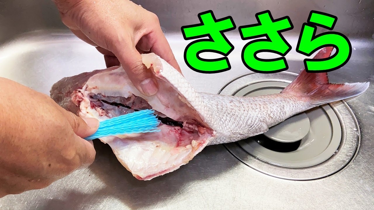 セリア商品で魚の血合い取りのささら作りました Youtube