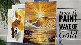 Acrylic time lapse, painting of: “Wave Of Gold” ￼ by Joni Young Art 11,784 views 2 months ago 6 minutes, 27 seconds