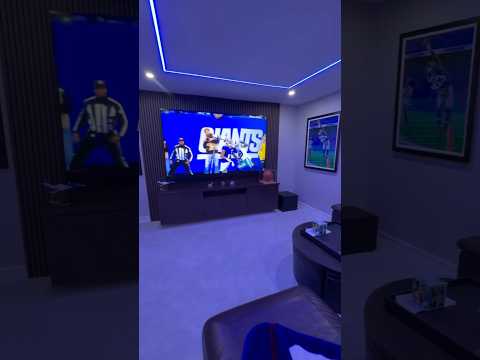 NY Giants @ Yankees Inspired Man Cave #mancave #mancaveideas