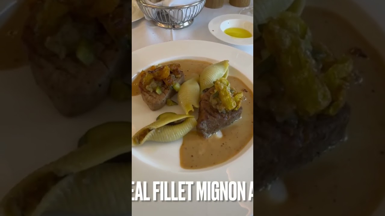Swiss Airlines first class veal filet mignon