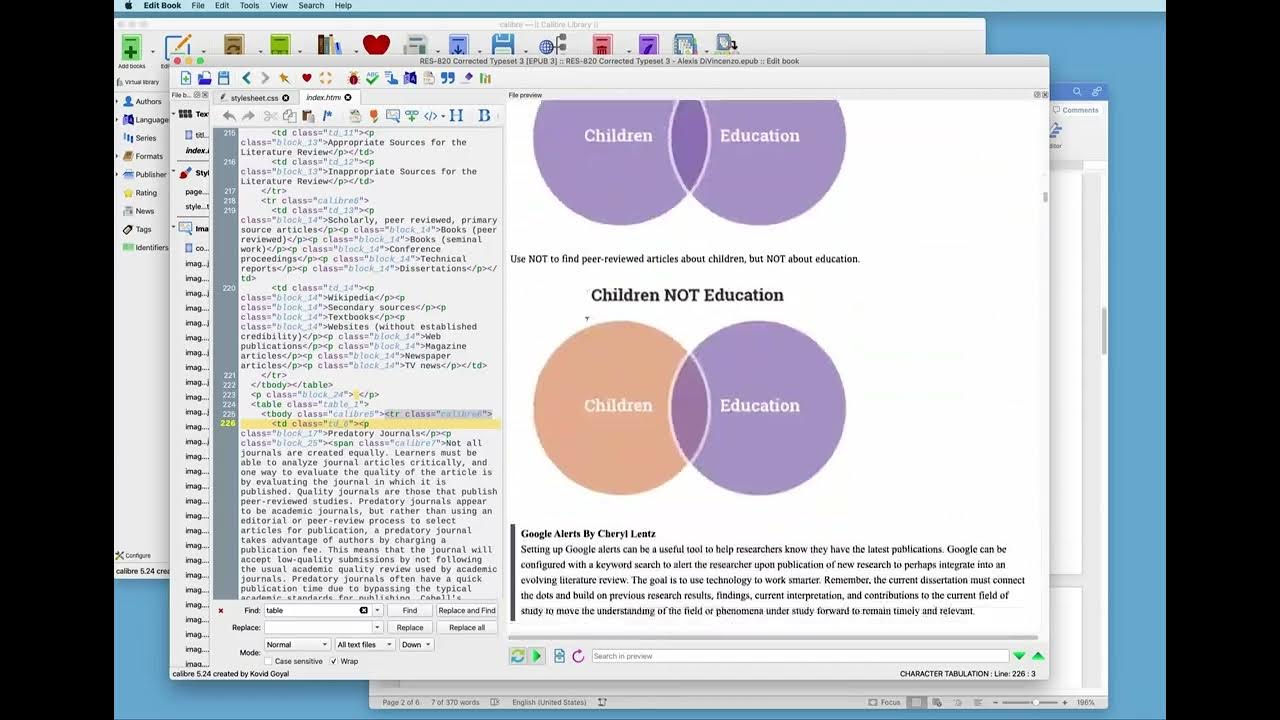 Tutorial 3 Calibre Editing Adjusting Sidebar Table Sizes 100 YouTube