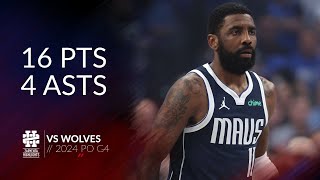 Kyrie Irving 16 pts 4 asts vs Wolves 2024 PO G4 by ZH Highlights 490 views 5 hours ago 2 minutes, 12 seconds