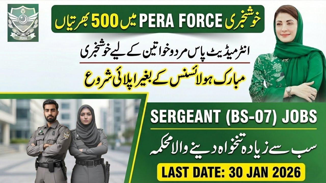 PERA Force Sergeant Jobs 2026 | How To Apply Online | Punjab Enforcement & Regulatory Authority Jobs