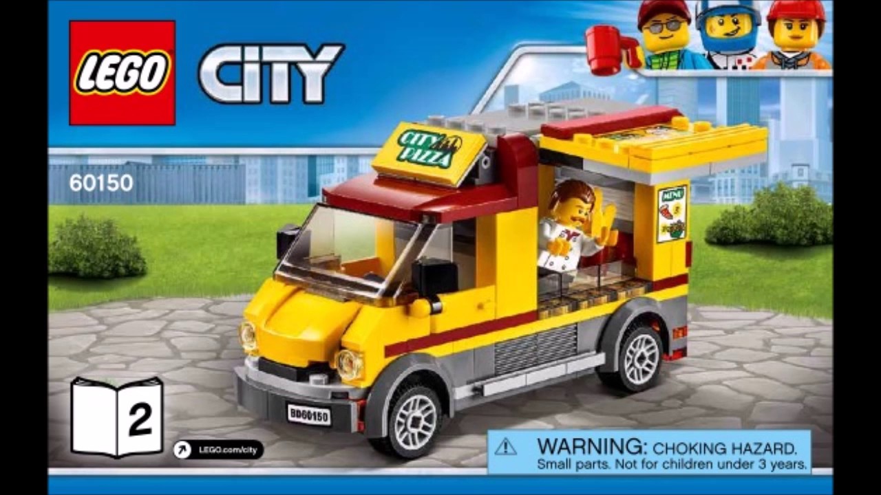 LEGO CITY 60150 Pizza Van Instructions 