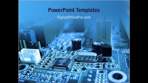 Blue Circuit PowerPoint Template Backgrounds - DigitalOfficePro #08400