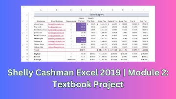 Module 2: Textbook Project | Shelly Cashman Excel 2019 #module2 #textbookproject #shellycashman
