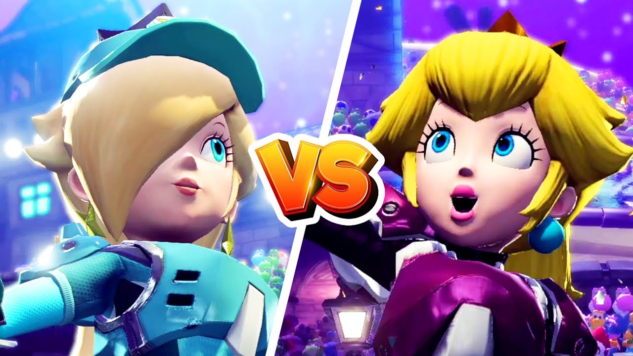 Mario Strikers Battle League - Peach Vs Rosalina (Hard CPU) Gameplay ...
