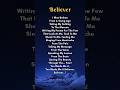 BELIEVER SONG LYRICS Song English Songlyrics