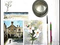 EXTREME BEGINNERS - WATERCOLOR Flowers, Seascape, and English Garden Scene - (3 Studies)