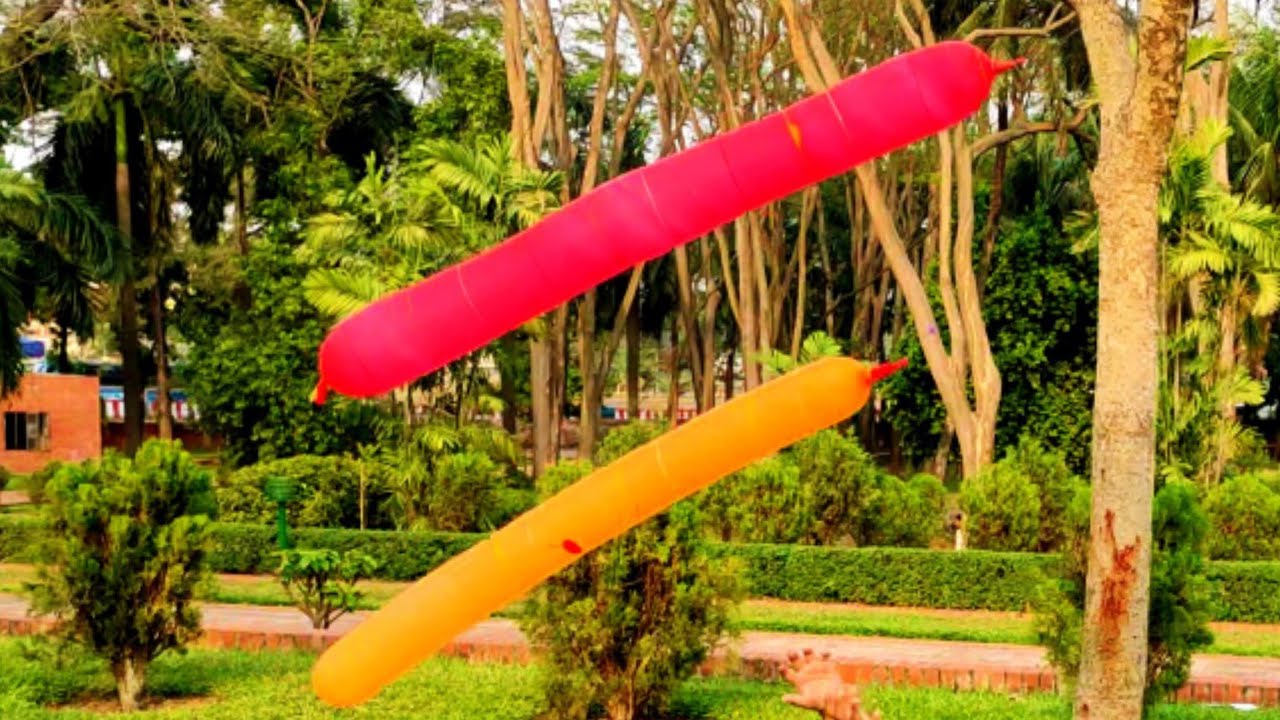 balloon pop 16 Outdoor rocket balloon video