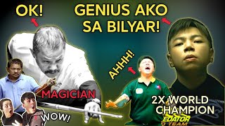 🌎EFREN BATA REYES &quot;GENIUS SA BILYAR&quot; AT 2X WORLD CHAMPION DALAWANG BESES NA &quot;TINUMBA!&quot; NI EFREN BATA