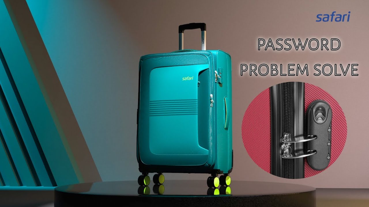 Safari Trolley Bag Lock Code Forgot in English (Luggage 