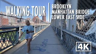NYC | 4K Walking Tour Across the Manhattan Bridge (No Commentary / City Ambience)