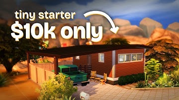 Tiny Starter Home Under 10K | Base Game Only | No CC | Sims 4 Speed Build