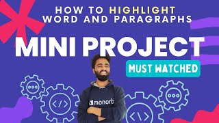 How to highlight text in paragraph || Best ReactJS Project for Beginners