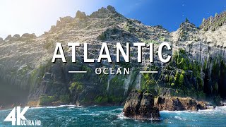 FLYING OVER ATLANTIC (4K UHD) - Relaxing Music Along With Beautiful Nature Videos - 4K Video HD