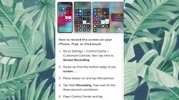 HOW TO RECORD YOUR SCREEN ON YOUR IPHONE, IPAD OR IPOD TOUCH