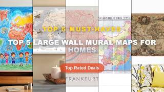 Top 5 Best Top 5 Large Wall Mural Maps For Homes (Must Have!) - 71x50cm Retro Vintage Old World Map
