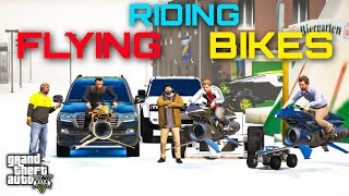 MICHAEL & BOIZ RIDING FLYING BIKES | PRADO 24 X LANDCRUISER | GTA 5 | Real Life Mods #517 | URDU |