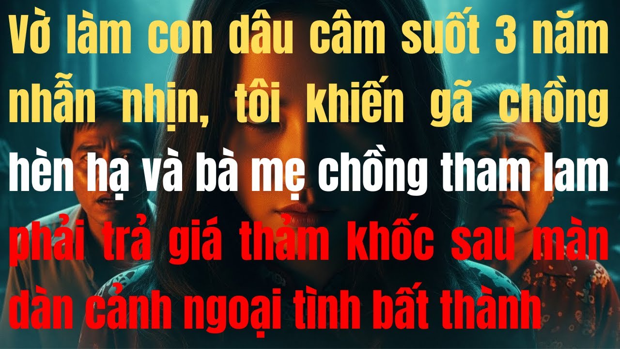 Vờ làm con dâu câm suốt 3 năm nhẫn nhịn, tôi khiến gã chồng hèn hạ và mẹ chồng tham lam phải trả giá