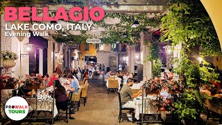 Bellagio Evening Walk  Lake Como, Italy  4K with Captions