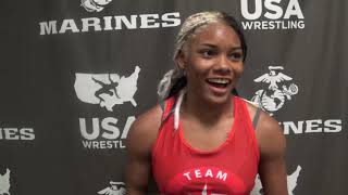 Jasmine Robinson (TX) 2021 16U Nationals champion at 152 pounds