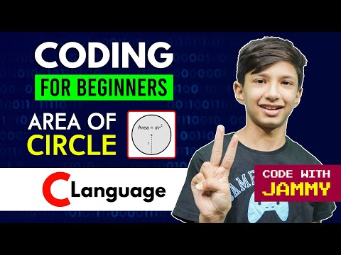 Coding For Beginners | C Language - Area Of Circle | Code With Jammy #shorts