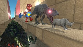 Deadly Hallway Challenge | Escaping the Jaws of Monster - Animal Revolt Battle Simulator