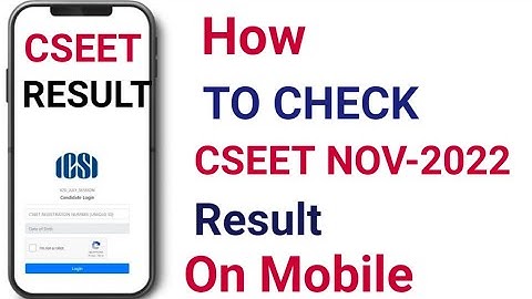 how to check CSEET Nov 2022 Exam Result On Mobile Phone