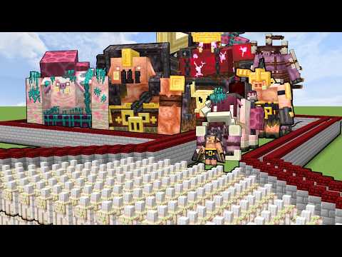 IRON GOLEM ARMY DEATHRUN (EVERY MINECRAFT LEGENDS BOSS MOB)