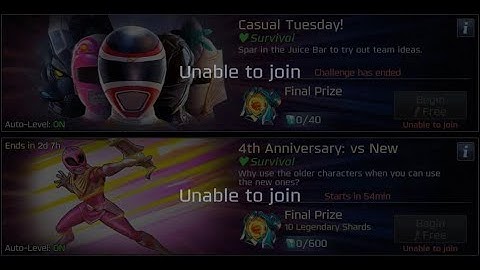 Unable To Play Challenges? Temporary Fix Video ~ Power Rangers Legacy Wars