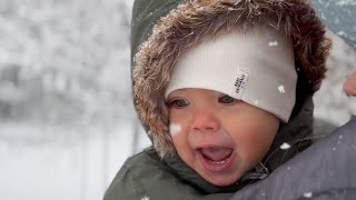 Goes Wrong! Baby Reacts to the First Snow Ever!