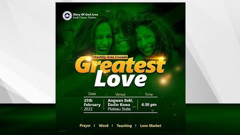 Church e-flyer design in Corel draw